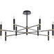 Briggs LED 50.75 inch Black / Brass / Black Chandelier Ceiling Light